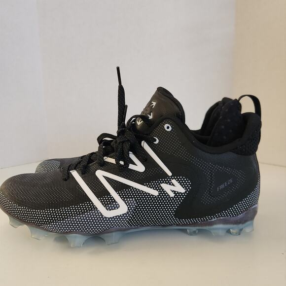 New Balance Men's FreezeLX V4 Lacrosse Shoe, Black/White/Polar Blue, 13 - Picture 4 of 8